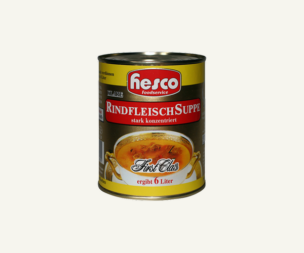 rindfleischsuppe aufbewahren Klare Rindfleischsuppe First Class – Hesco Suppen