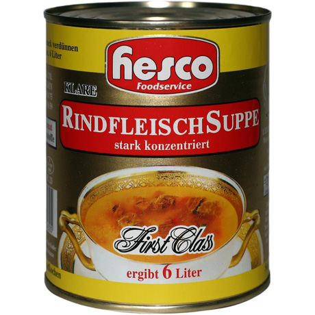 Klare Rindfleischsuppe First Class