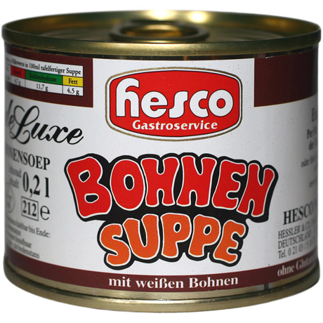 Bohnensuppe – deLuxe